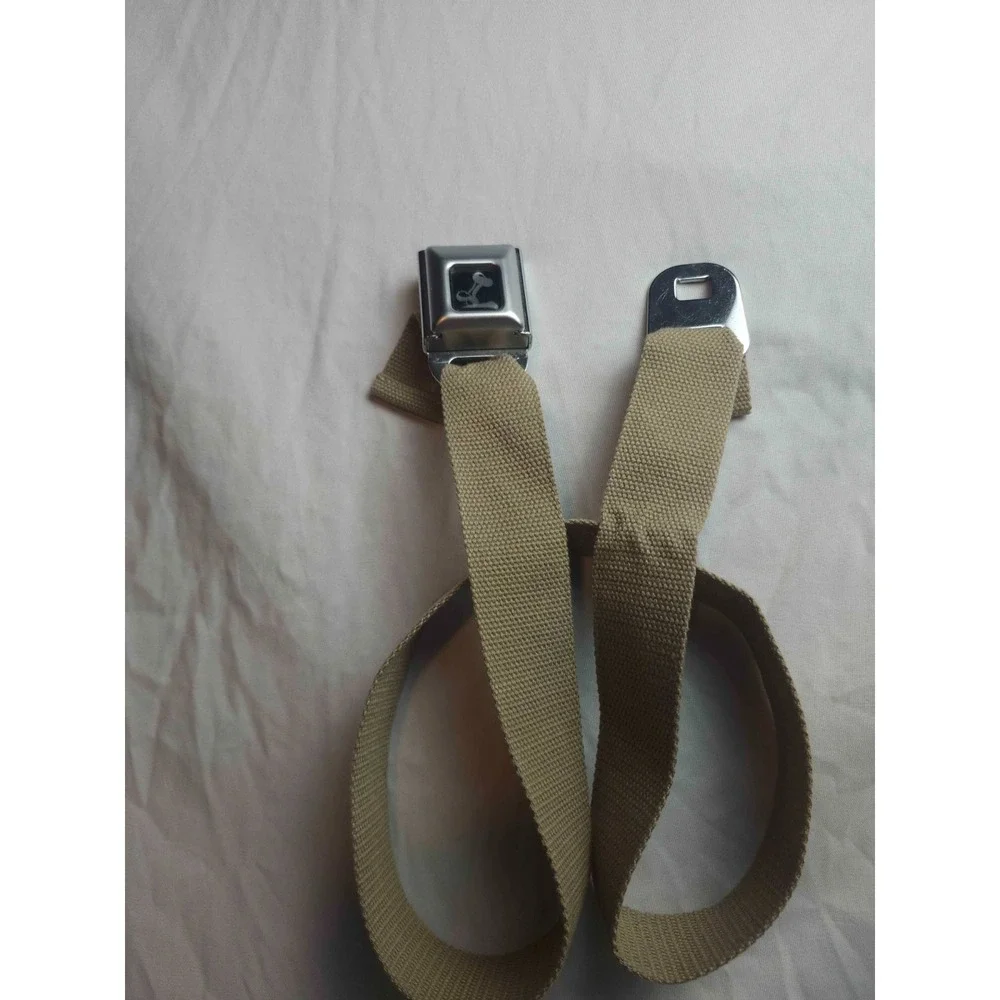 Buckle-Down Dog Collar Small Khaki Green Webbing Bone Seatbelt Metal Clasp